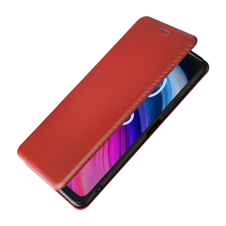 For TCL 505 Carbon Fiber Texture Flip Leather Phone Case