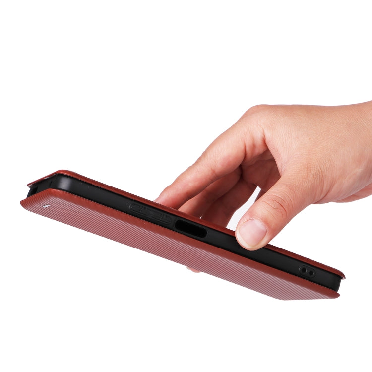 For TCL 505 Carbon Fiber Texture Flip Leather Phone Case