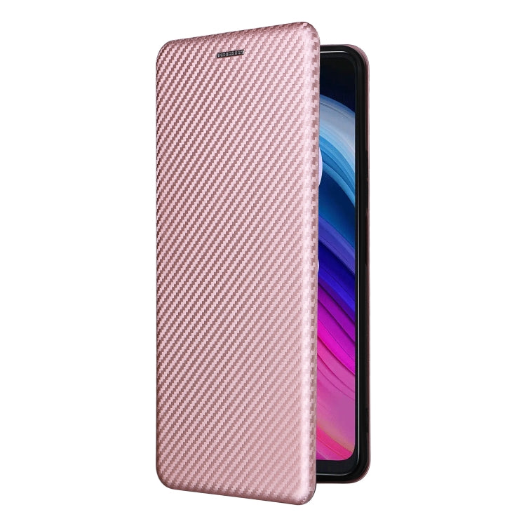 For TCL 505 Carbon Fiber Texture Flip Leather Phone Case