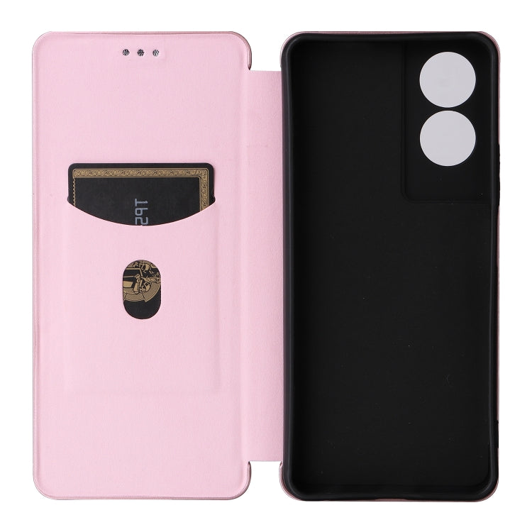 For TCL 505 Carbon Fiber Texture Flip Leather Phone Case
