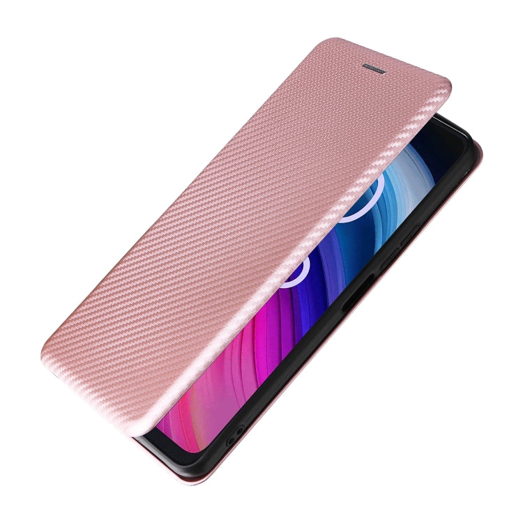 For TCL 505 Carbon Fiber Texture Flip Leather Phone Case