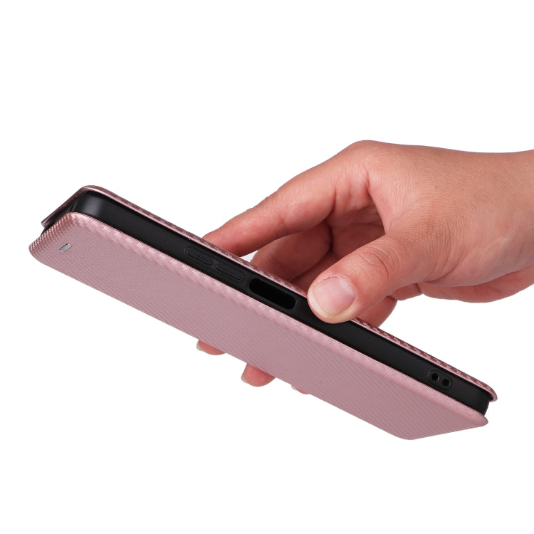 For TCL 505 Carbon Fiber Texture Flip Leather Phone Case