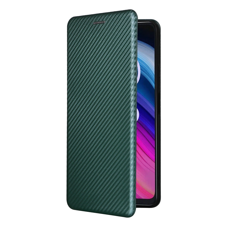For TCL 505 Carbon Fiber Texture Flip Leather Phone Case