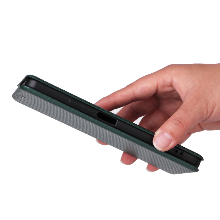 For TCL 505 Carbon Fiber Texture Flip Leather Phone Case