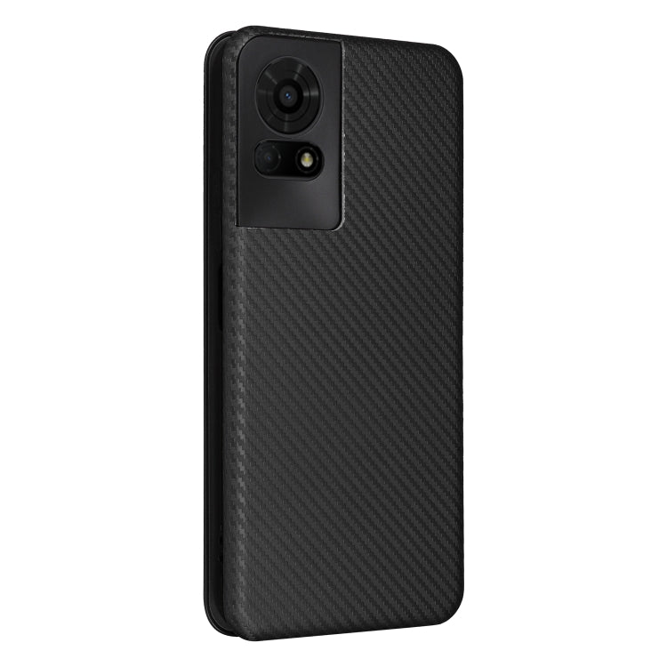 For TCL 50 LE 5G Carbon Fiber Texture Flip Leather Phone Case