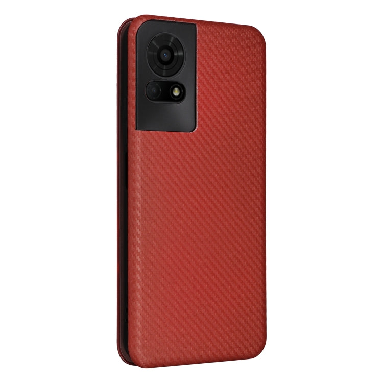 For TCL 50 LE 5G Carbon Fiber Texture Flip Leather Phone Case