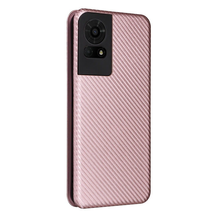 For TCL 50 LE 5G Carbon Fiber Texture Flip Leather Phone Case