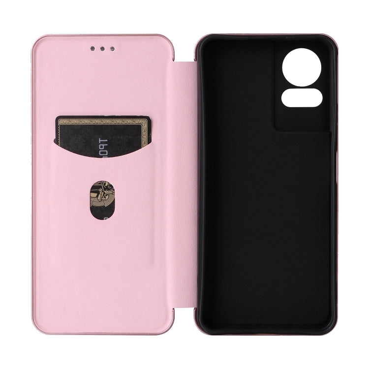 For TCL 50 LE 5G Carbon Fiber Texture Flip Leather Phone Case