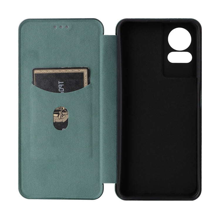 For TCL 50 LE 5G Carbon Fiber Texture Flip Leather Phone Case