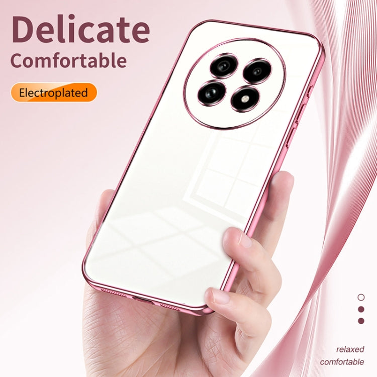 For Realme 13 Pro+ Transparent Plating Fine Hole Phone Case
