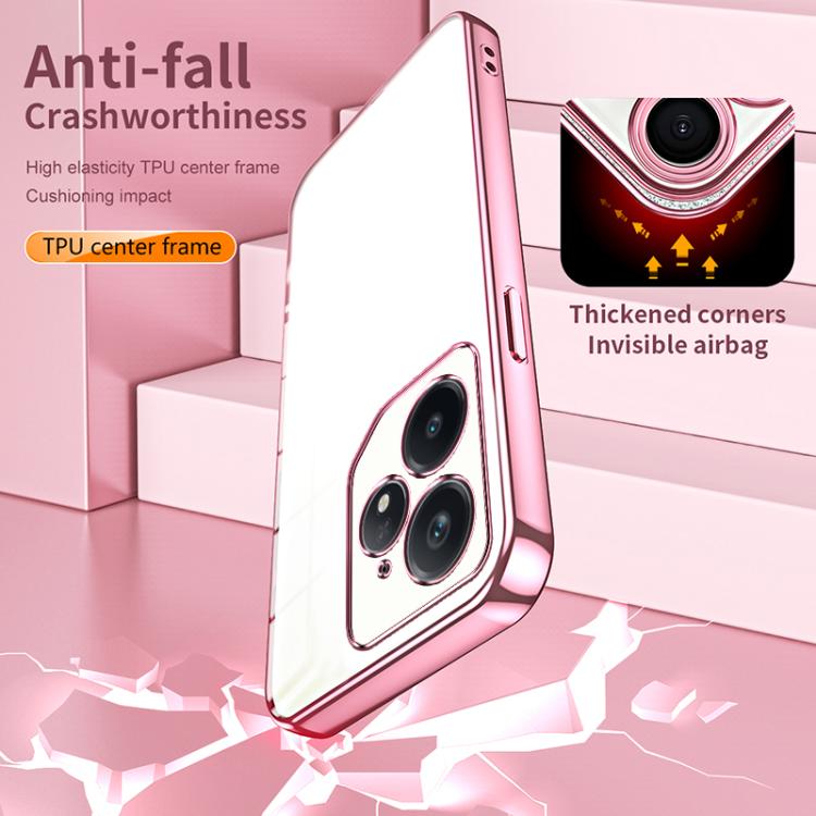For Realme Neo7 Transparent Plating Fine Hole Phone Case