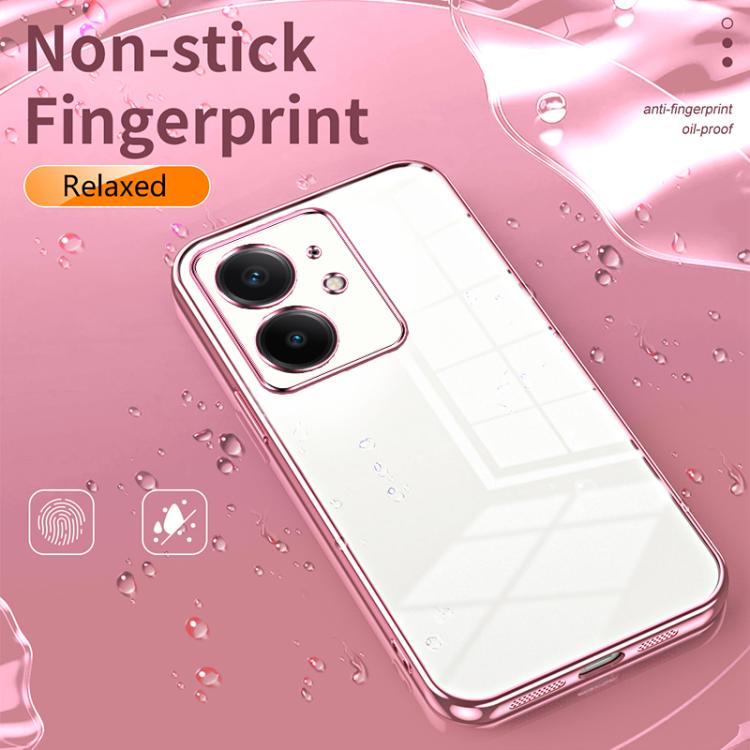For Realme Neo7 SE Transparent Plating Fine Hole Phone Case