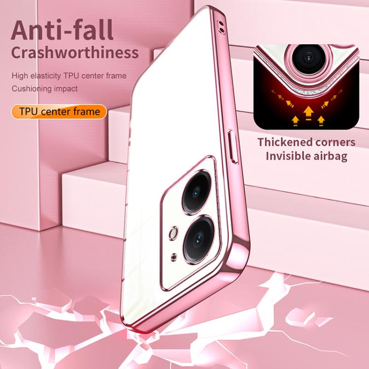 For Realme Neo7 SE Transparent Plating Fine Hole Phone Case
