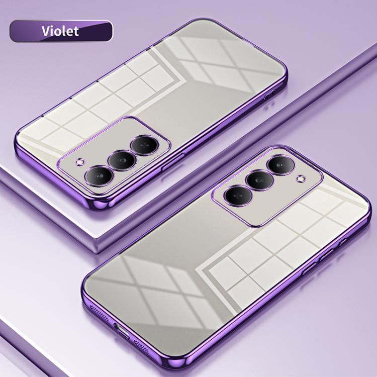 For Realme V60 Pro Transparent Plating Fine Hole Phone Case