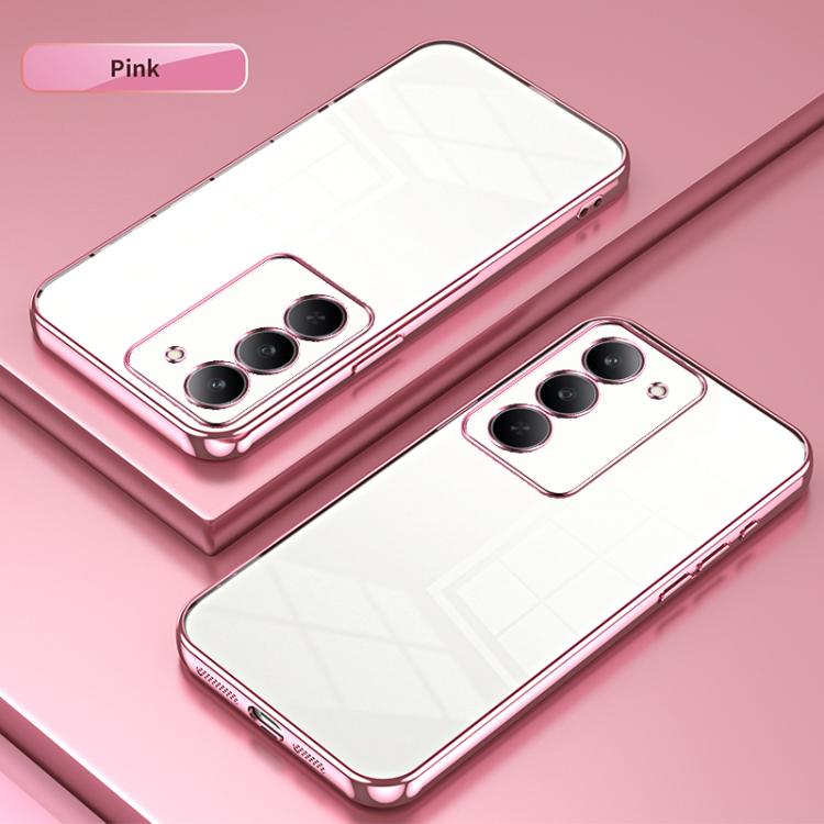 For Realme V60 Pro Transparent Plating Fine Hole Phone Case