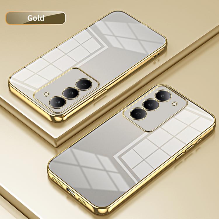 For Realme V60 Pro Transparent Plating Fine Hole Phone Case