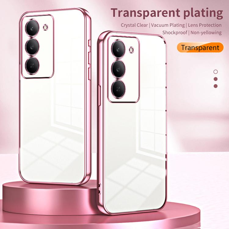 For Realme V60 Pro Transparent Plating Fine Hole Phone Case