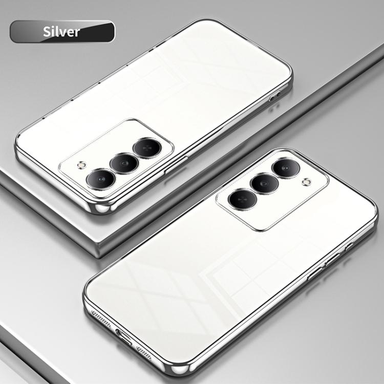 For Realme V60 Pro Transparent Plating Fine Hole Phone Case