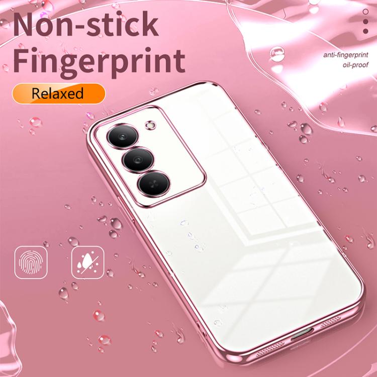 For Realme V60 Pro Transparent Plating Fine Hole Phone Case