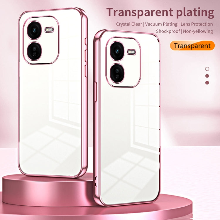 For vivo iQOO Z9x Transparent Plating Fine Hole Phone Case