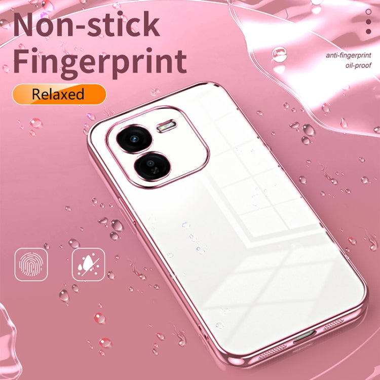 For vivo iQOO Z9x Transparent Plating Fine Hole Phone Case