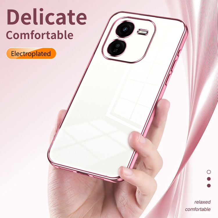 For vivo iQOO Z9x Transparent Plating Fine Hole Phone Case