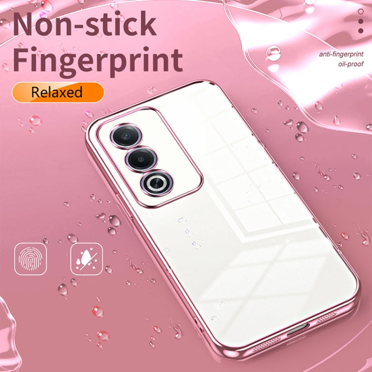 For OPPO A3 Pro Global Transparent Plating Fine Hole Phone Case