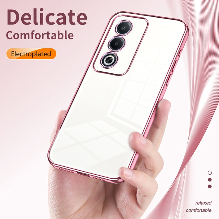 For OPPO A3 Pro Global Transparent Plating Fine Hole Phone Case