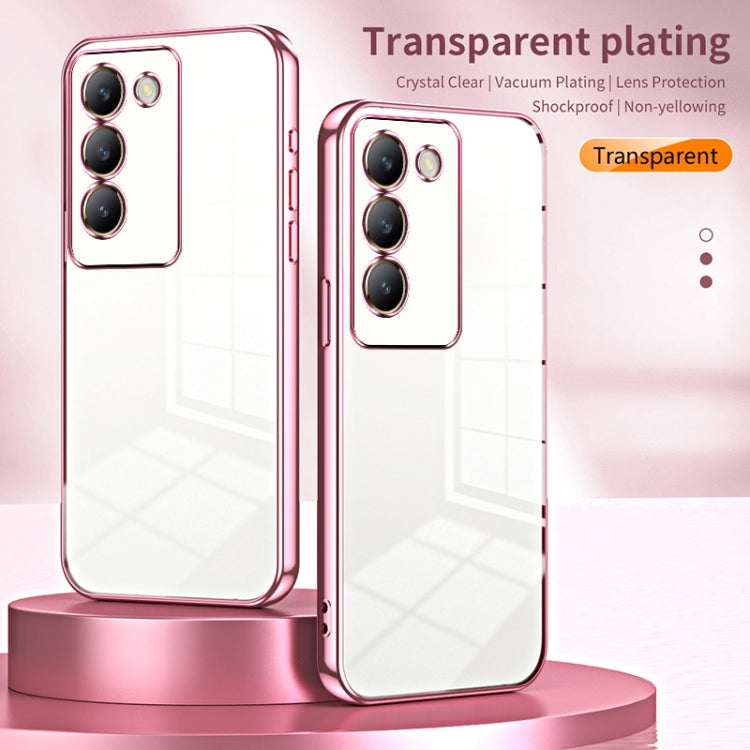 For vivo V30 SE Transparent Plating Fine Hole Phone Case