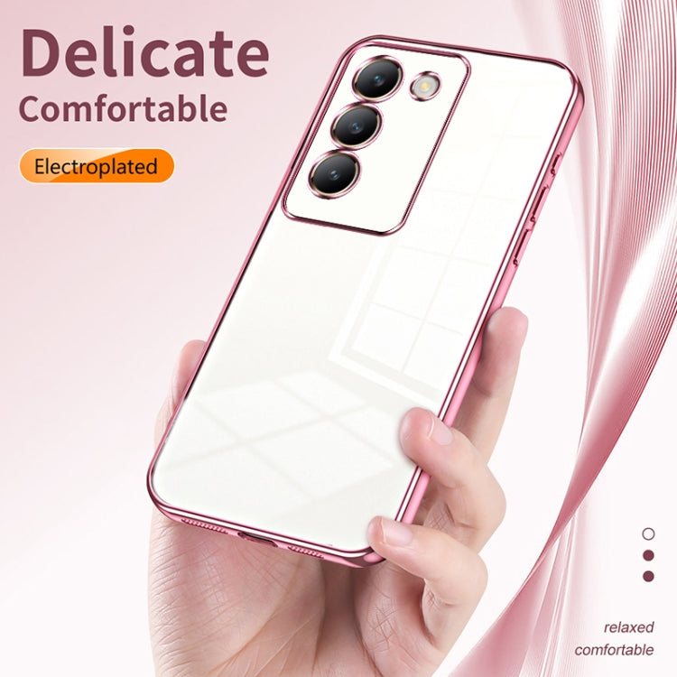 For vivo V30 SE Transparent Plating Fine Hole Phone Case