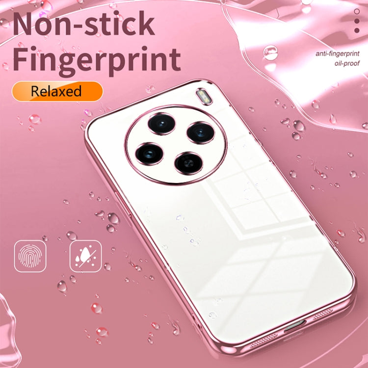 For vivo X100s Transparent Plating Fine Hole Phone Case