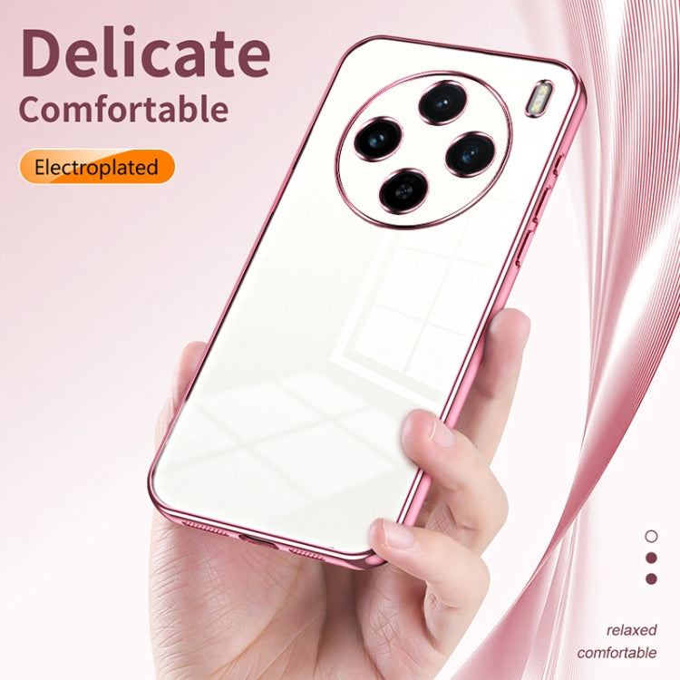 For vivo X100s Transparent Plating Fine Hole Phone Case