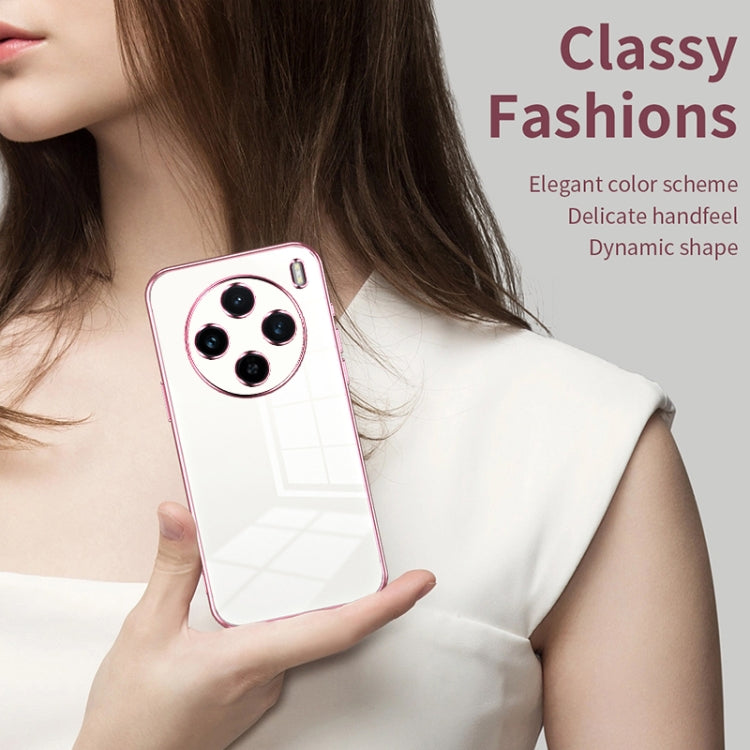 For vivo X100s Transparent Plating Fine Hole Phone Case