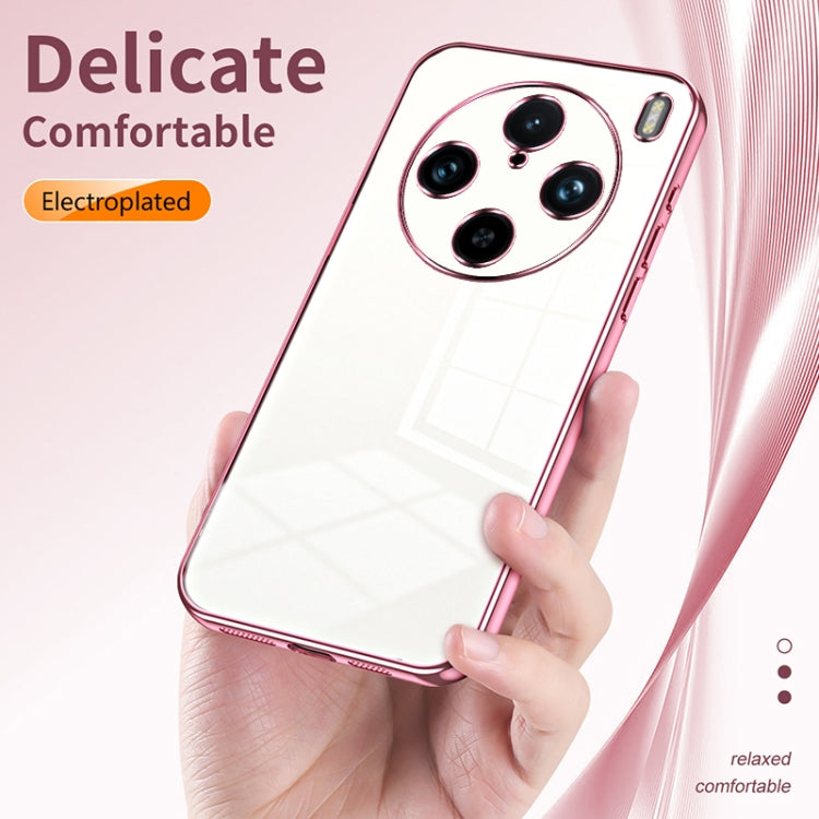 For vivo X100s Pro Transparent Plating Fine Hole Phone Case