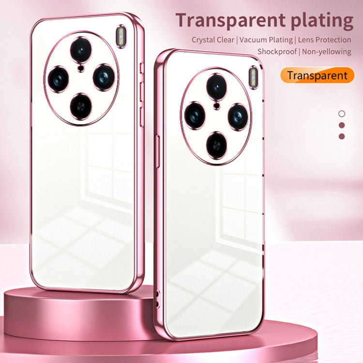 For vivo X100s Pro Transparent Plating Fine Hole Phone Case