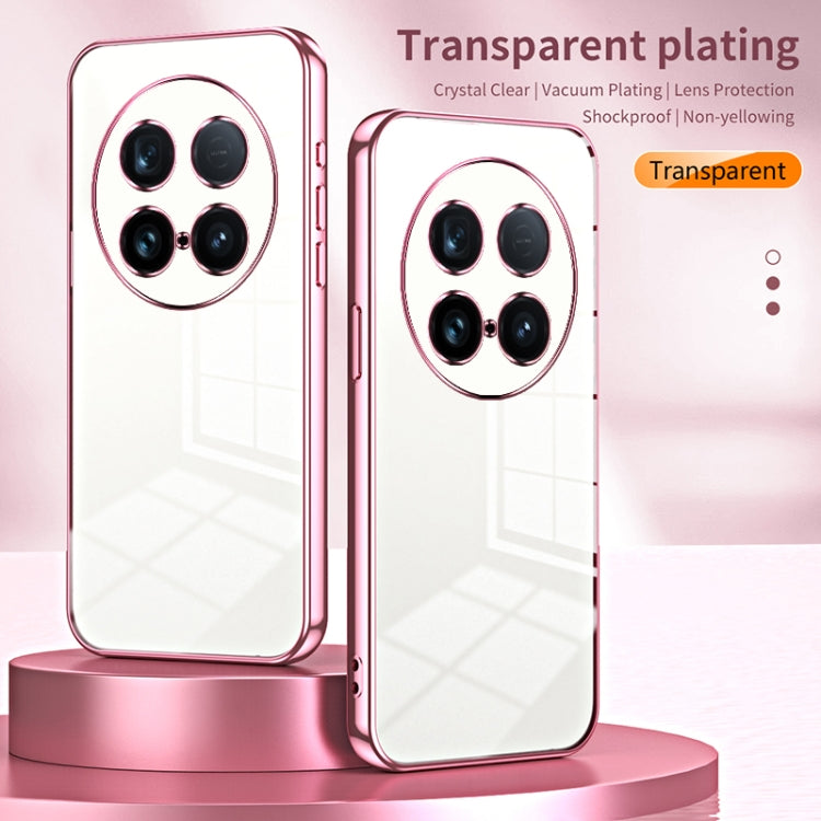 For vivo X100 Ultra Transparent Plating Fine Hole Phone Case