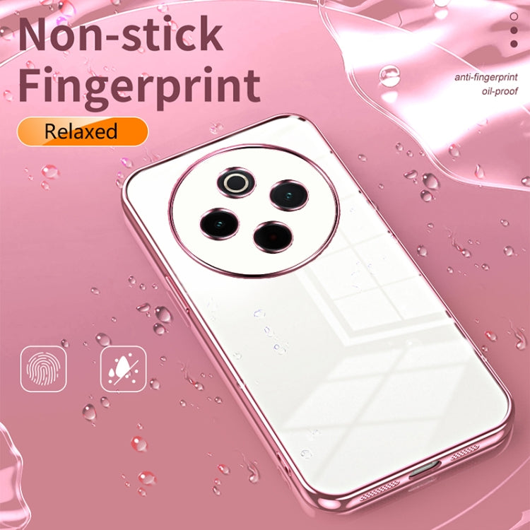 For vivo Y300 Pro Transparent Plating Fine Hole Phone Case