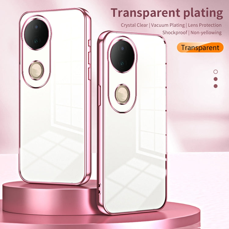 For vivo S20 Transparent Plating Fine Hole Phone Case
