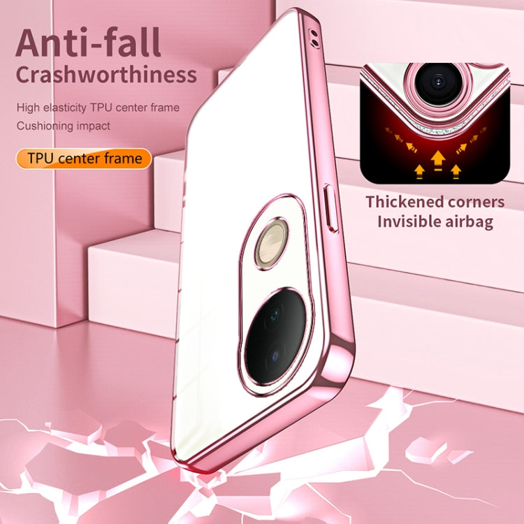 For vivo S20 Transparent Plating Fine Hole Phone Case
