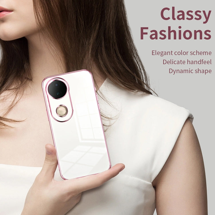 For vivo S20 Transparent Plating Fine Hole Phone Case