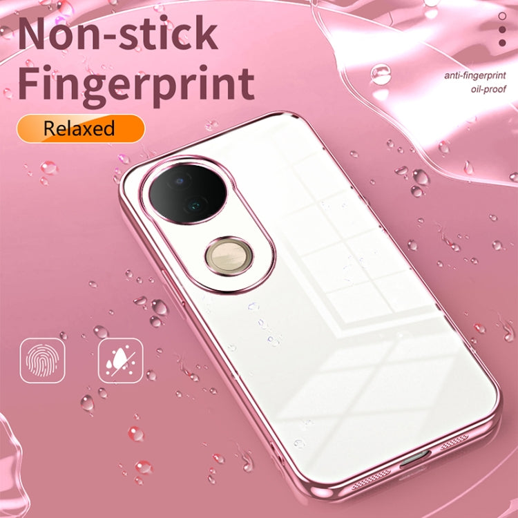 For vivo S20 Transparent Plating Fine Hole Phone Case