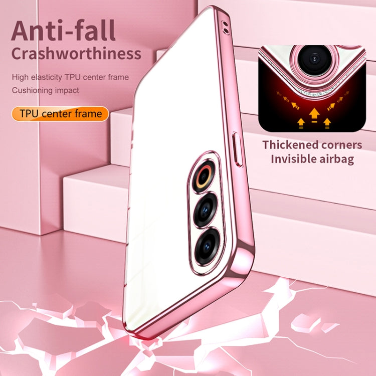 For Meizu 21 Transparent Plating Fine Hole Phone Case
