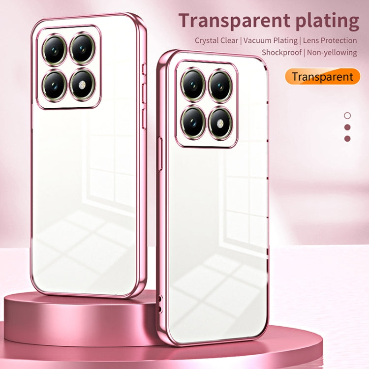 For Xiaomi 14T Transparent Plating Fine Hole Phone Case