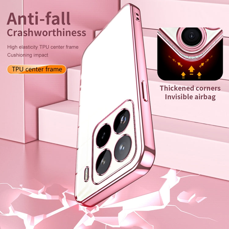 For Xiaomi 15 Pro Transparent Plating Fine Hole Phone Case