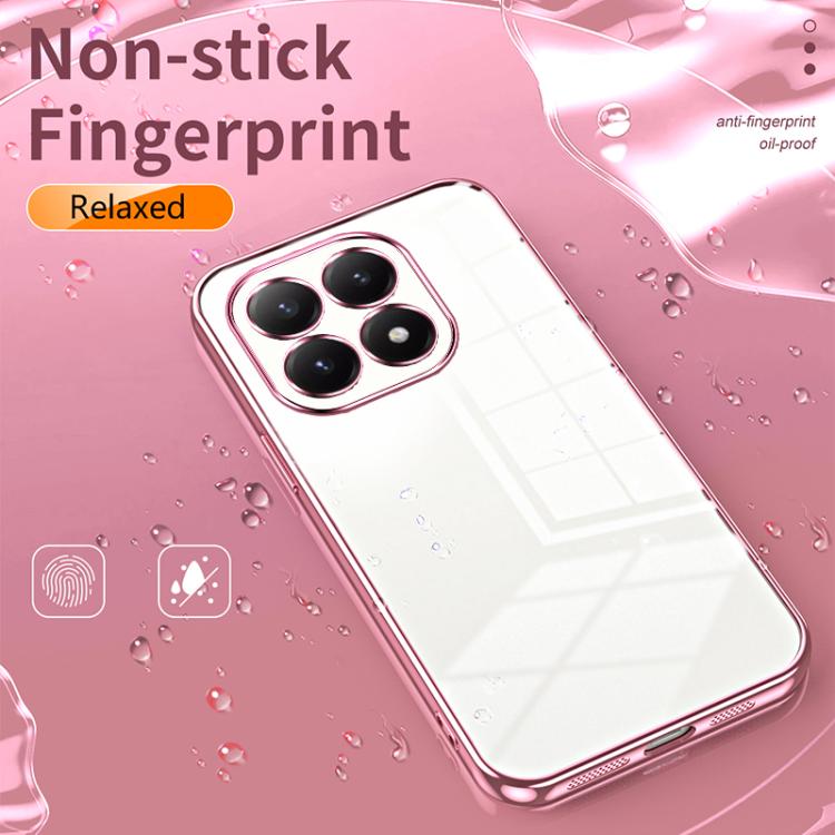 For Xiaomi 15T Transparent Plating Fine Hole Phone Case