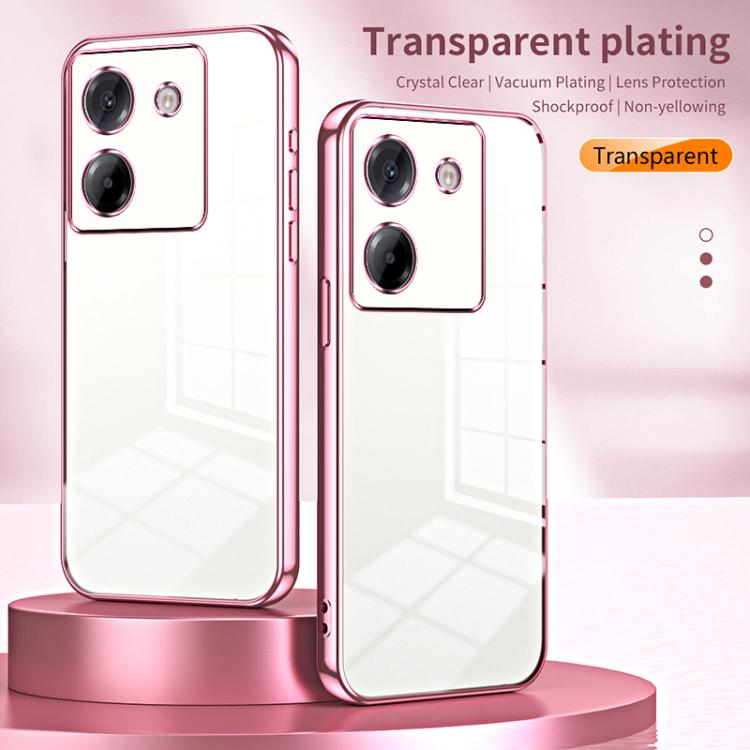 For Xiaomi Poco M7 Pro 5G Transparent Plating Fine Hole Phone Case