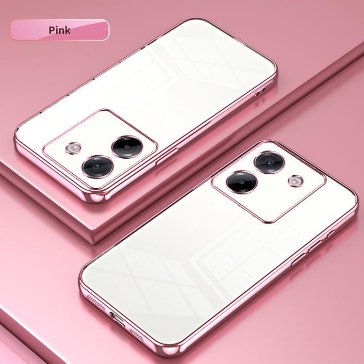 For Xiaomi Poco M7 Pro 5G Transparent Plating Fine Hole Phone Case