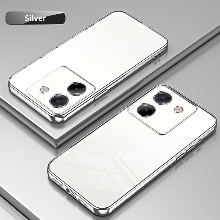 For Xiaomi Poco M7 Pro 5G Transparent Plating Fine Hole Phone Case