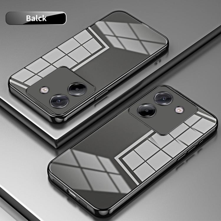 For Xiaomi Poco M7 Pro 5G Transparent Plating Fine Hole Phone Case