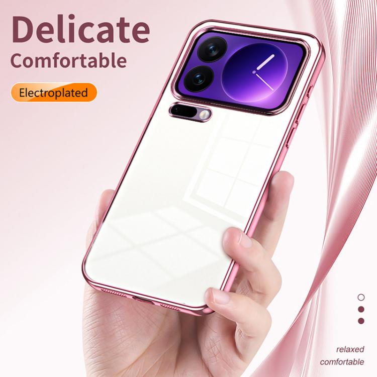 For Xiaomi 17 Pro Transparent Plating Fine Hole Phone Case
